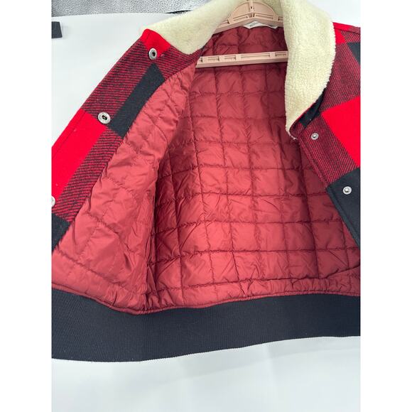 Woolrich Giant Buffalo wool vest plaid red size M - Picture 6 of 9